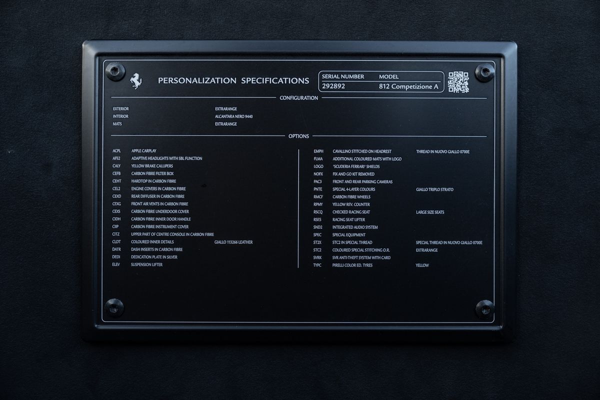 2023 Ferrari 812 Competizione Aperta