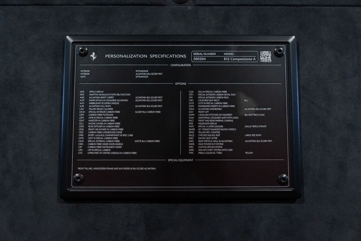 2023 Ferrari 812 Competizione Aperta